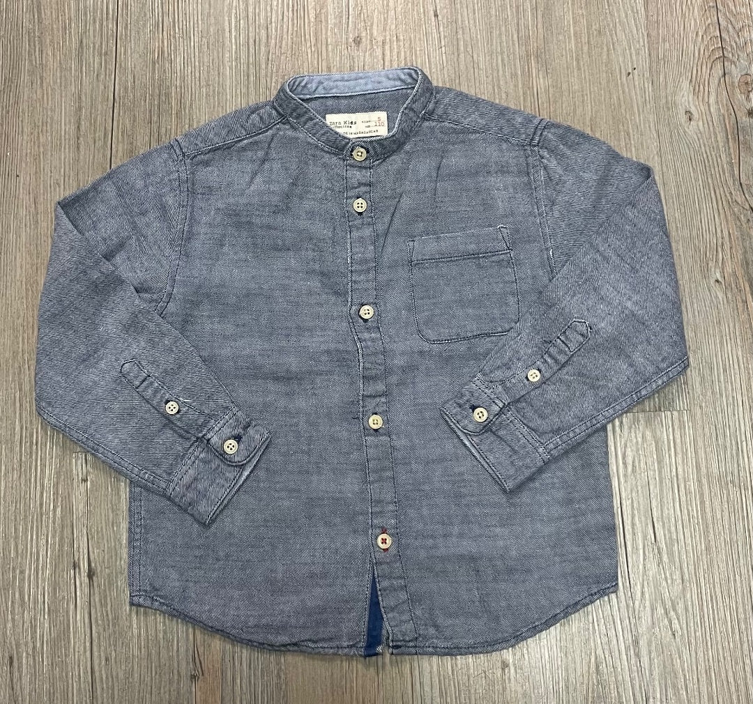 Blue Zara LS Shirt, 5Y