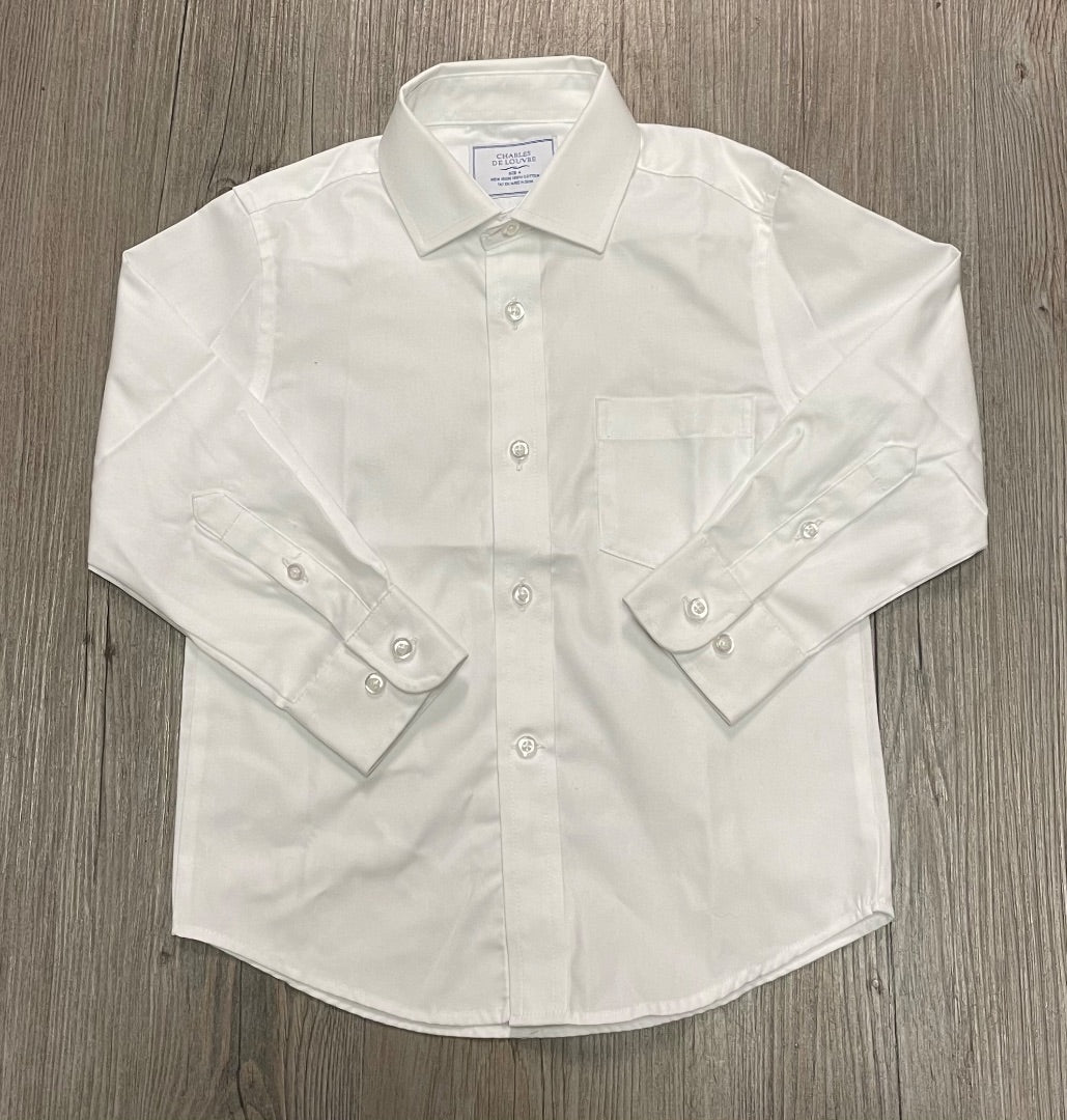 White Charles De Louvre LS Shirt, 4Y