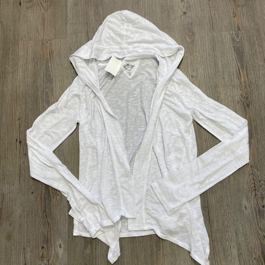 White T2love Hooded Cardigan, 12Y