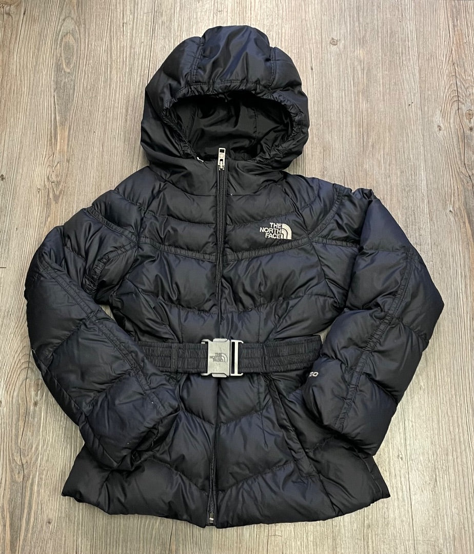 Black North Face Downfill Winter Jacket, 6Y