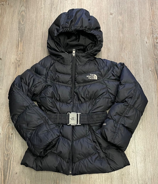 Black North Face Downfill Winter Jacket, 6Y