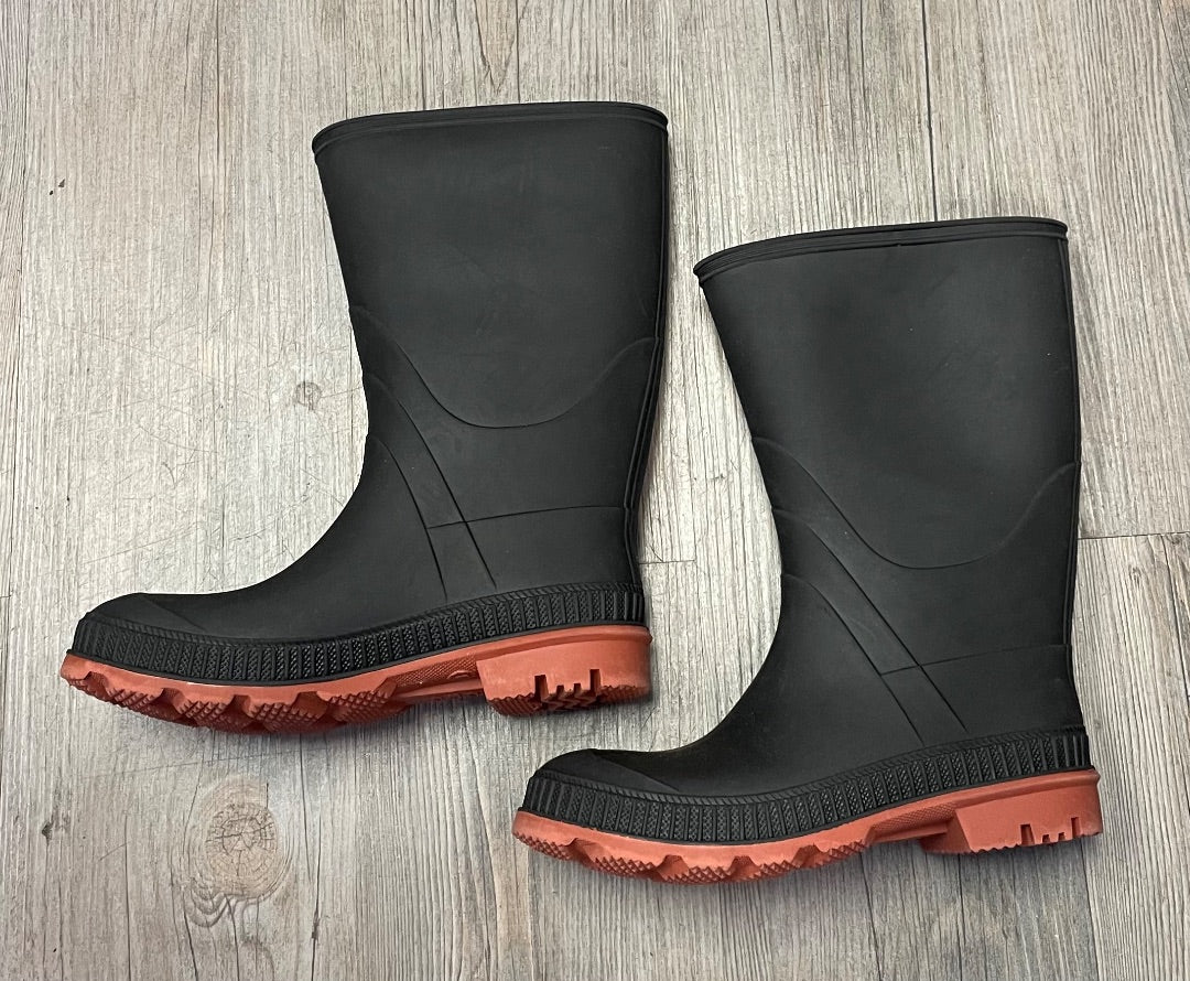 Black  Rain Boots, 3Y