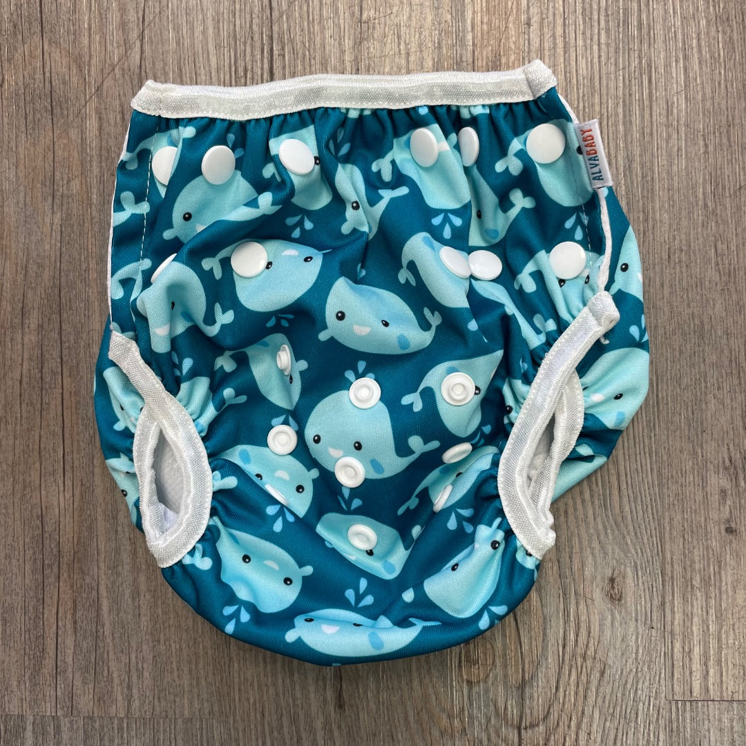Turquoise Alva Baby Swim Diaper, 0-2Y