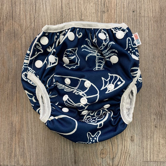 Navy Alva baby Swim Diaper, 6M
