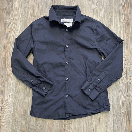 Navy Zara LS Shirt, 8Y