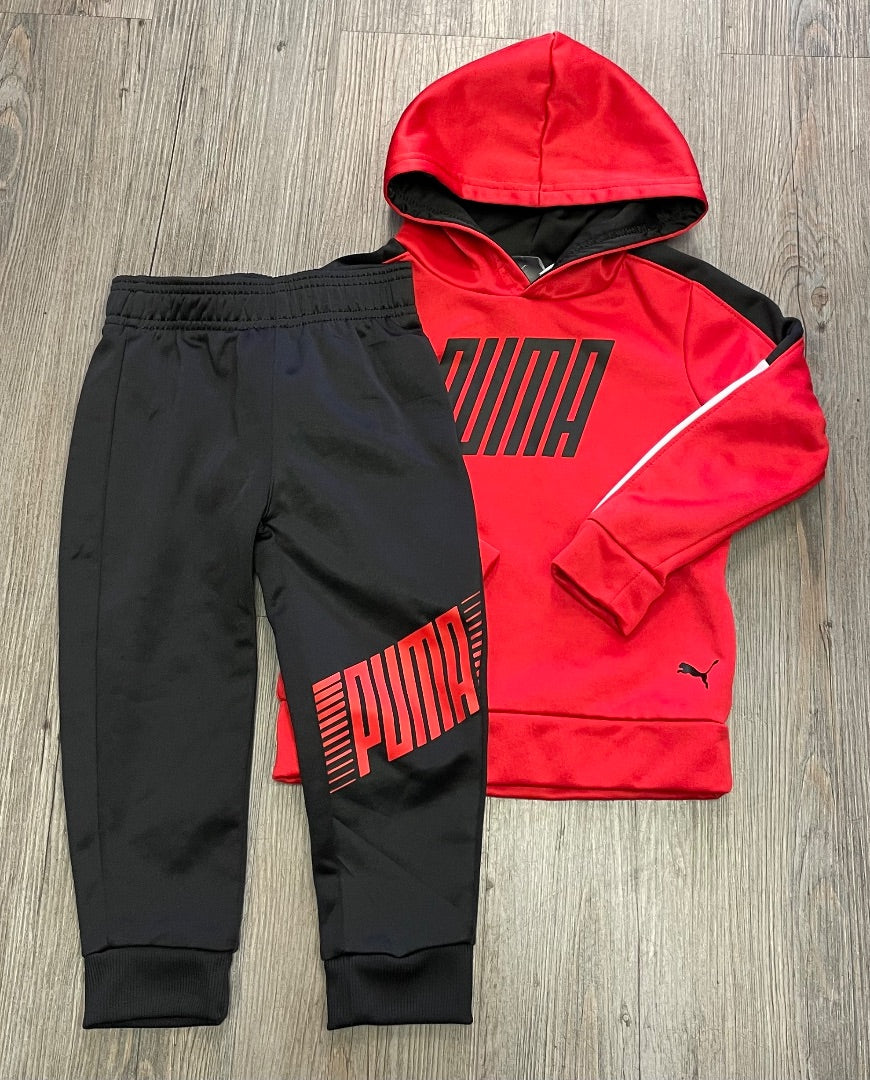 Red Puma Track Suit Set, 3Y
