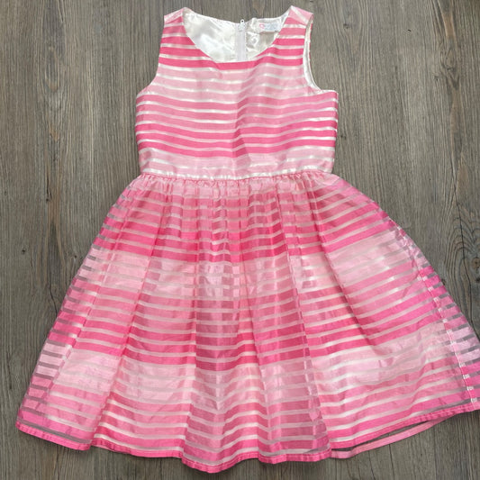 Pink Childrens Place Stripe Dress, 6Y