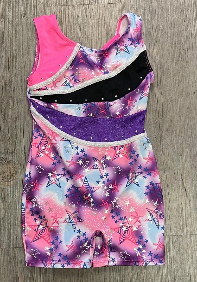 Multi Colour George Gymnastic Leotard, 6-7Y