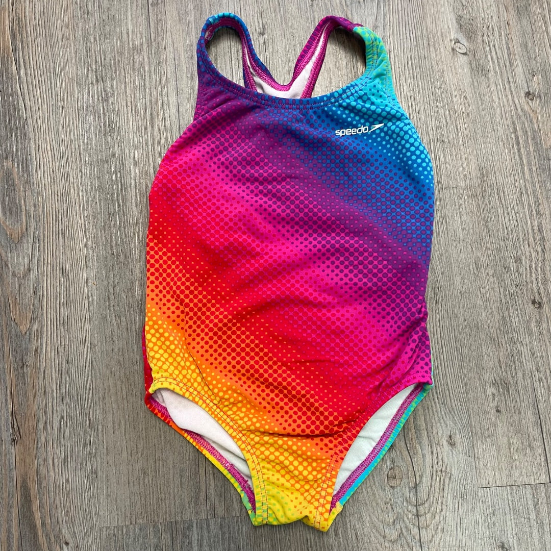 Rainbow Speedo Onepiece  Bathing Suits, 6Y