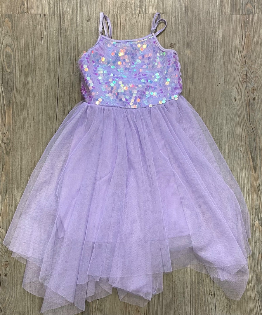 Lavander George Sequins Dress, 7Y