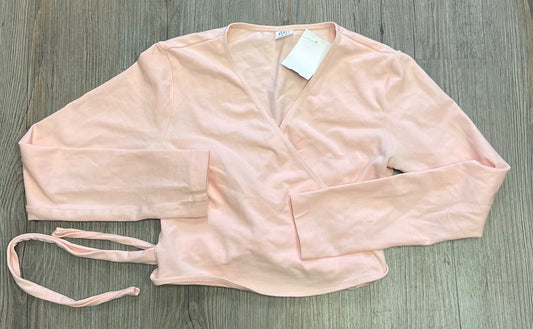 Pink Bloch Wrap LS Top, 7-8Y