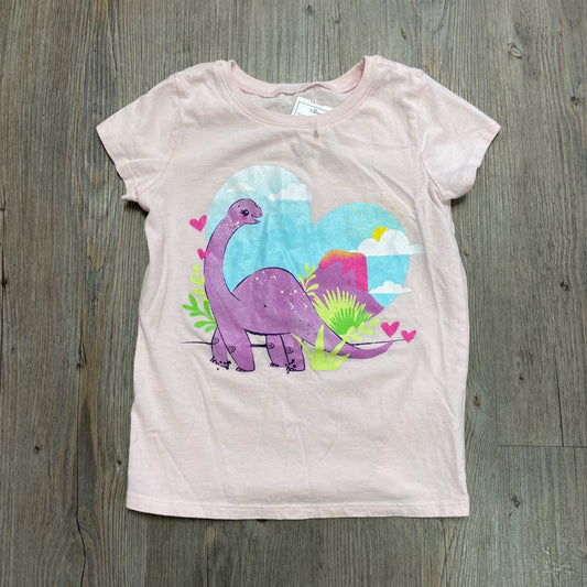 Light Pink Dino Print Childrens Place T-Shirt, 5Y