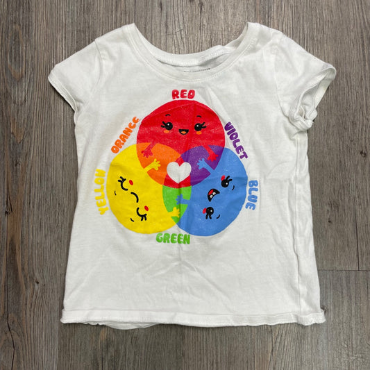 White Rainbow Colour Print Childrens Place T-Shirt, 5Y