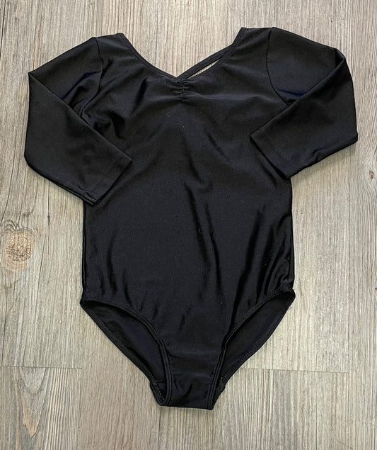 Black H&M LS Leotard, 4-6Y