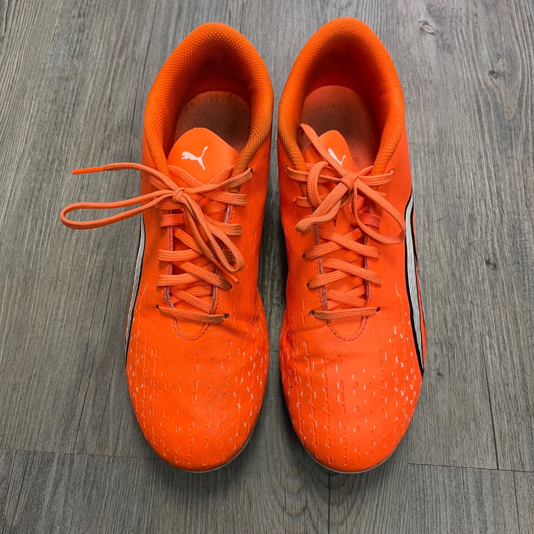 Orange Puma Soccer Cleats, 9.5Y Adult