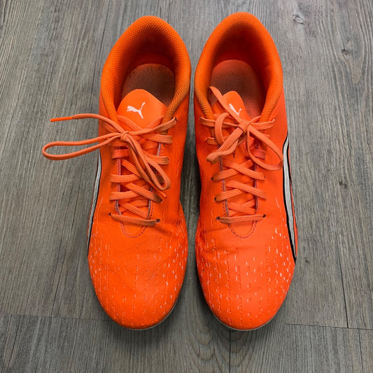 Orange Puma Soccer Cleats, 9.5Y Adult