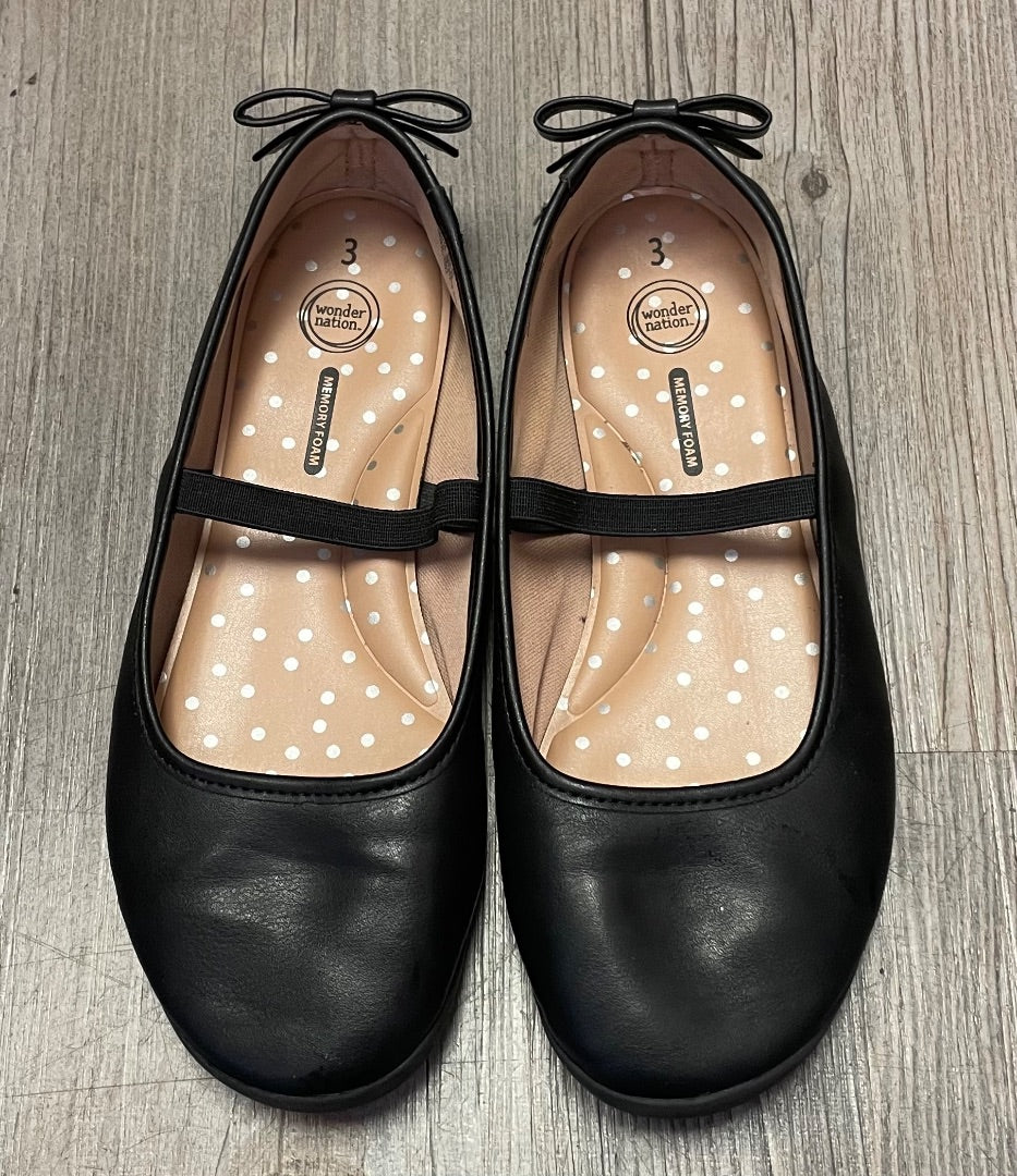 Black Wonder Nation Ballet Flat Shoes, 3Y