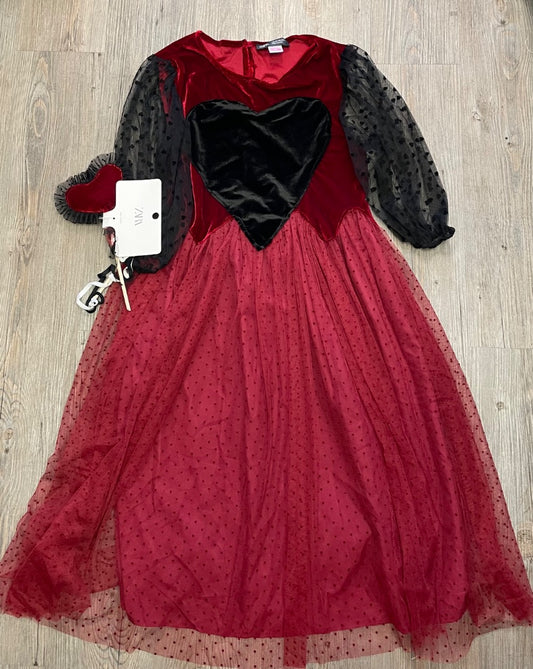 Red Zara Queen Of Hearts Costume, 11-14Y