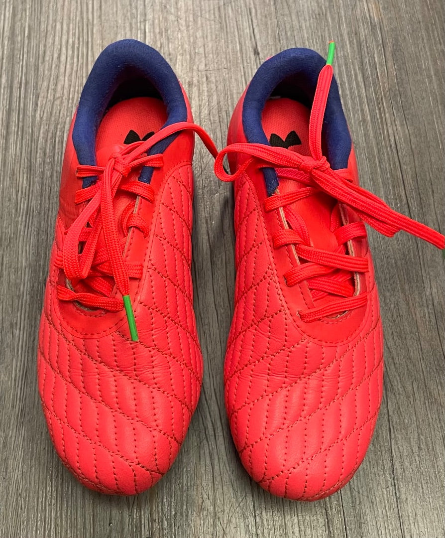Neon Coral Under Armour Soccer Cleats, 1Y