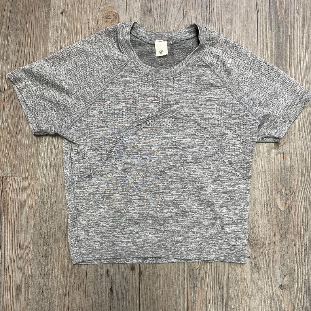 Grey Lululemon Cropped Tee, Size 2