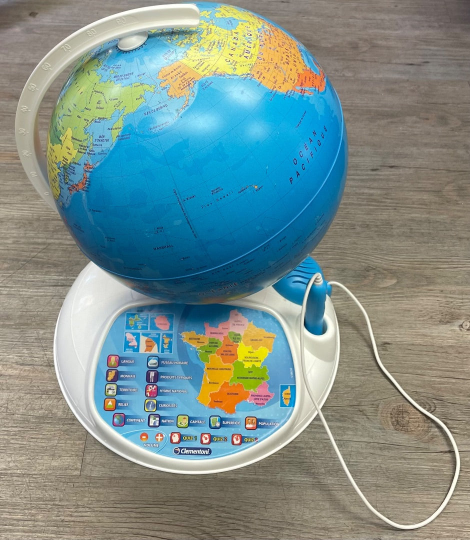 Multi Colour Clementoni Globe French Learning Globe, Pre-owned