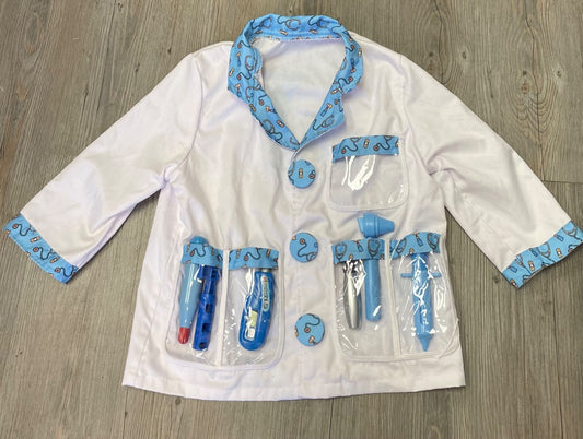 White M&D Medical Staff Costume, 3-6Y