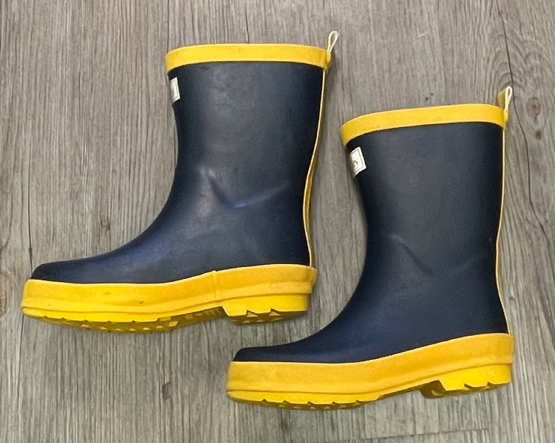 Navy Hatley Rain Boots, 13Y