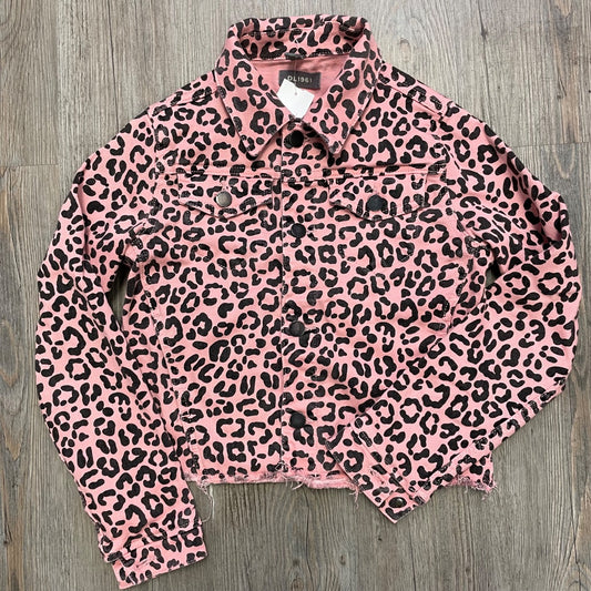 Leopard Pink DL1961 Jean Jacket, 14-16Y