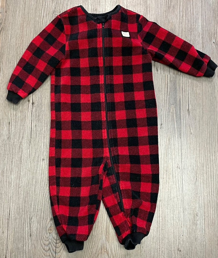 Red Roots Fleece onesie, 12-18M