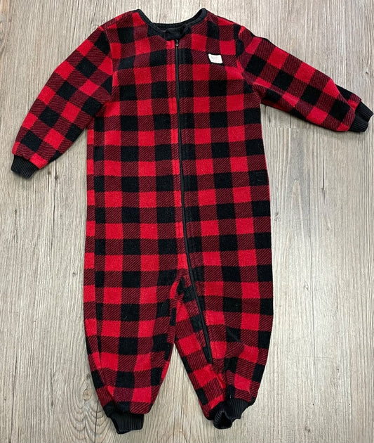 Red Roots Fleece onesie, 12-18M
