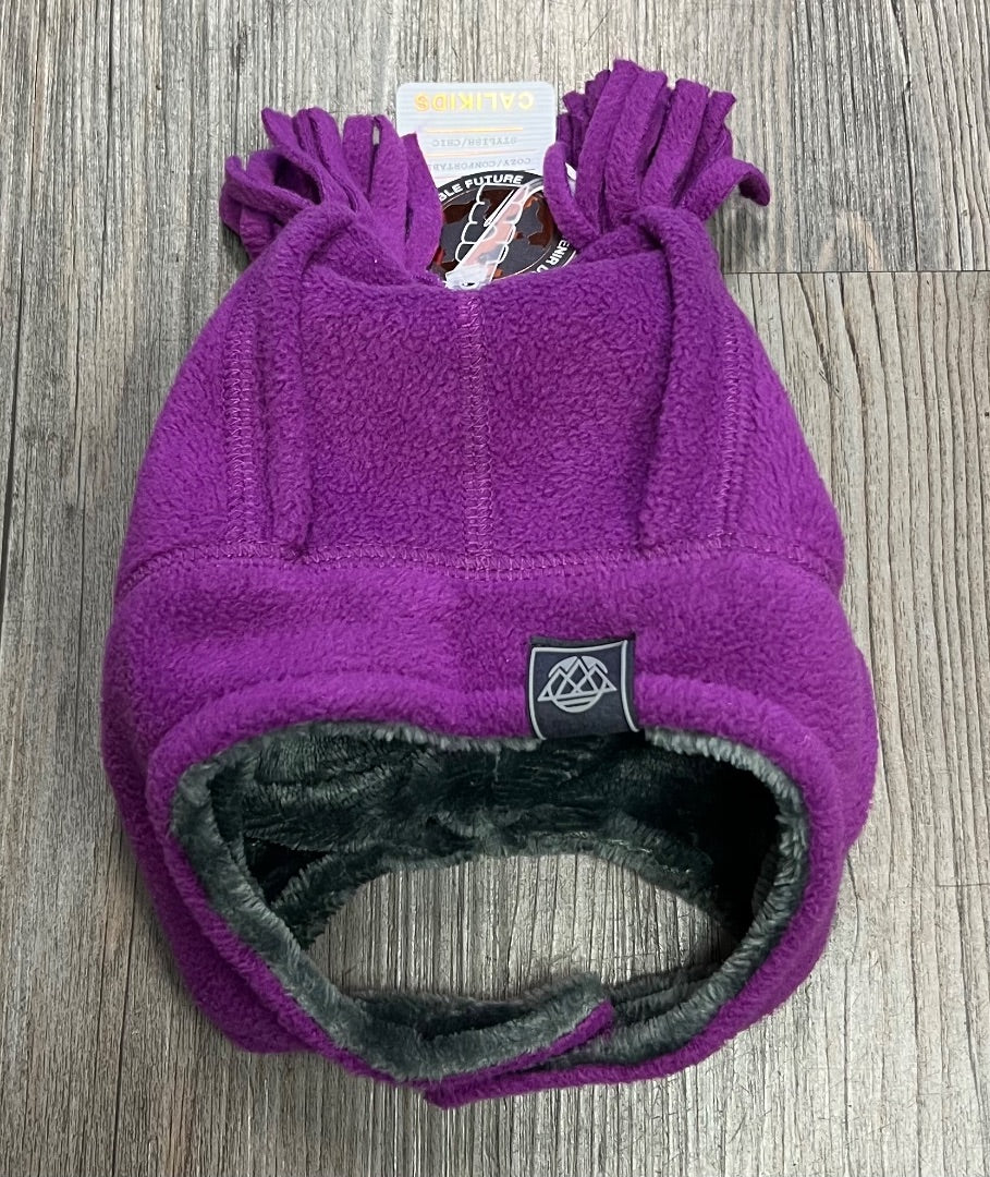 Plum CaliKids Fleece Windproof Tassle Hat, 3-9M