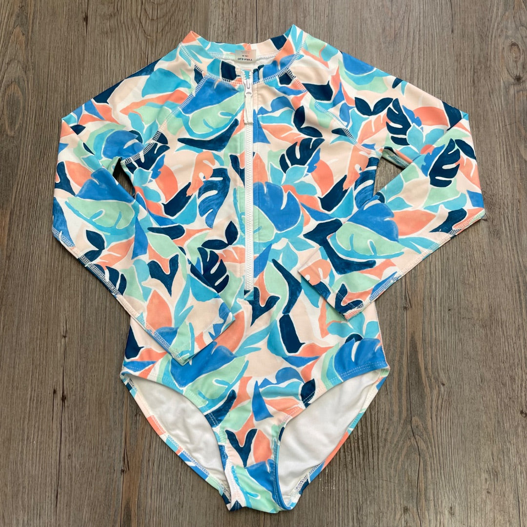Multi Colour Old Navy Onepiece Bathing Suit LS, 8Y