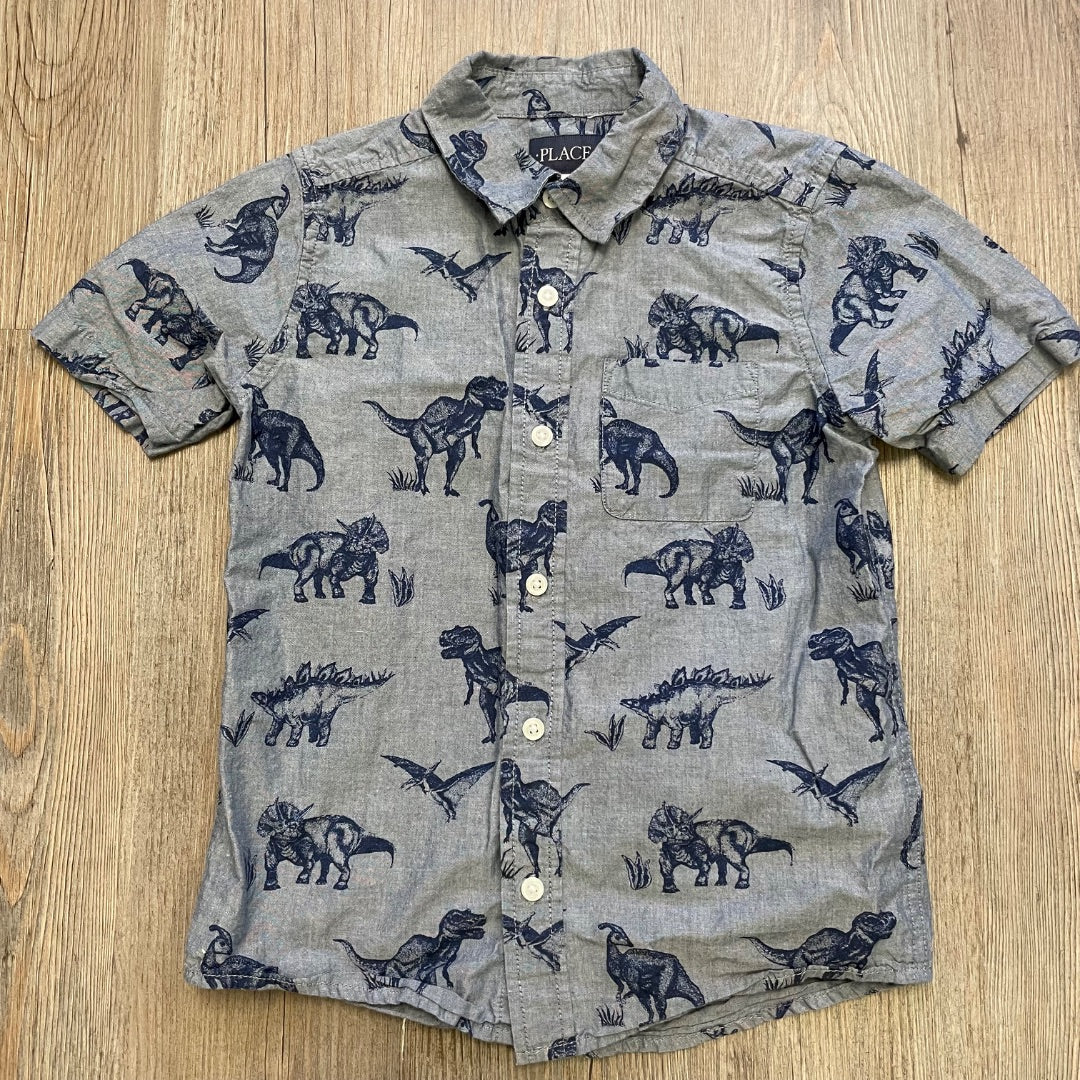 Blue Childrens Place Dinosaur Shirt, 7-8Y