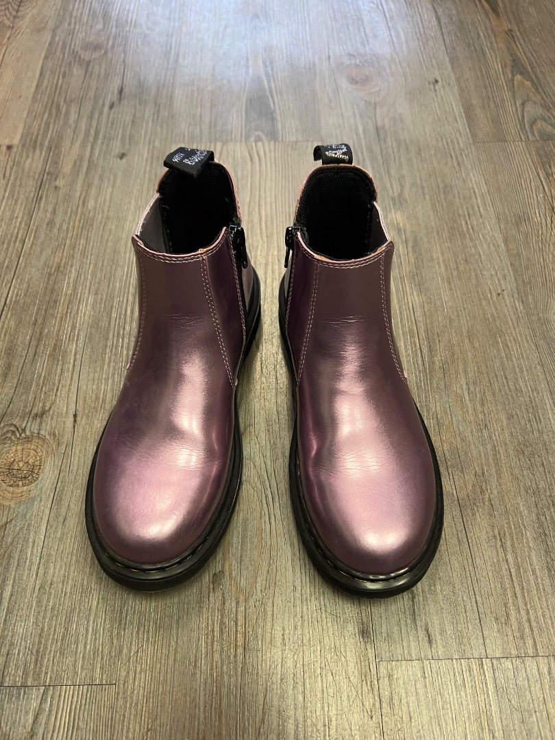 Metallic Pink Dr. Martens Side Zip Boots, 5Y