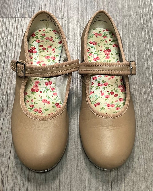 Beige Capezio Tap Shoes, 12Y