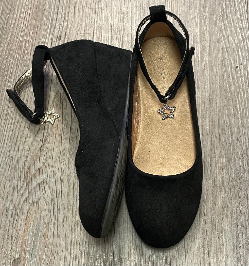 Black Kelly & Katie Wedge Heel Shoes, 2Y