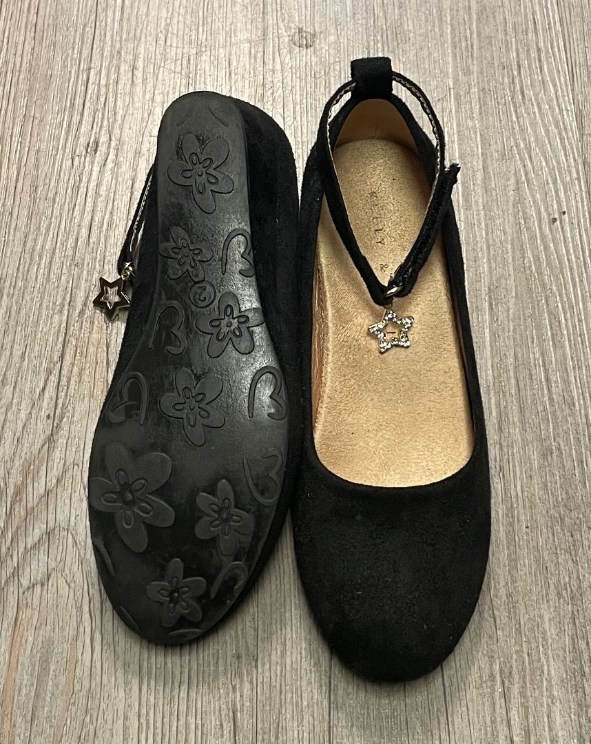 Black Kelly & Katie Wedge Heel Shoes, 2Y