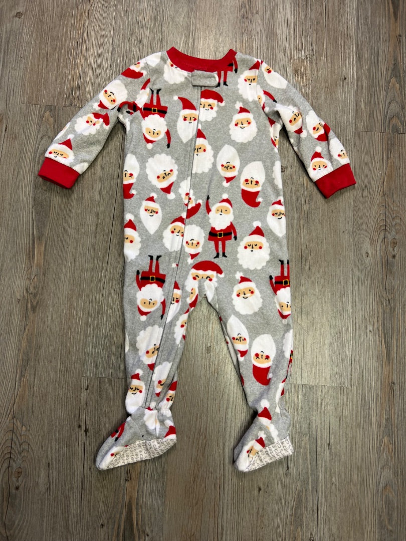 Santa Carters Fleece Pj Onesie, 2Y