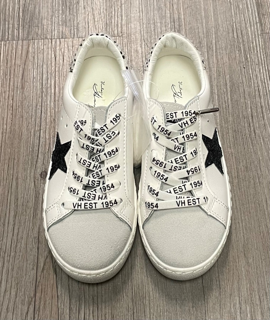 White Vintage Havana Lace Up Sneaker, 1Y