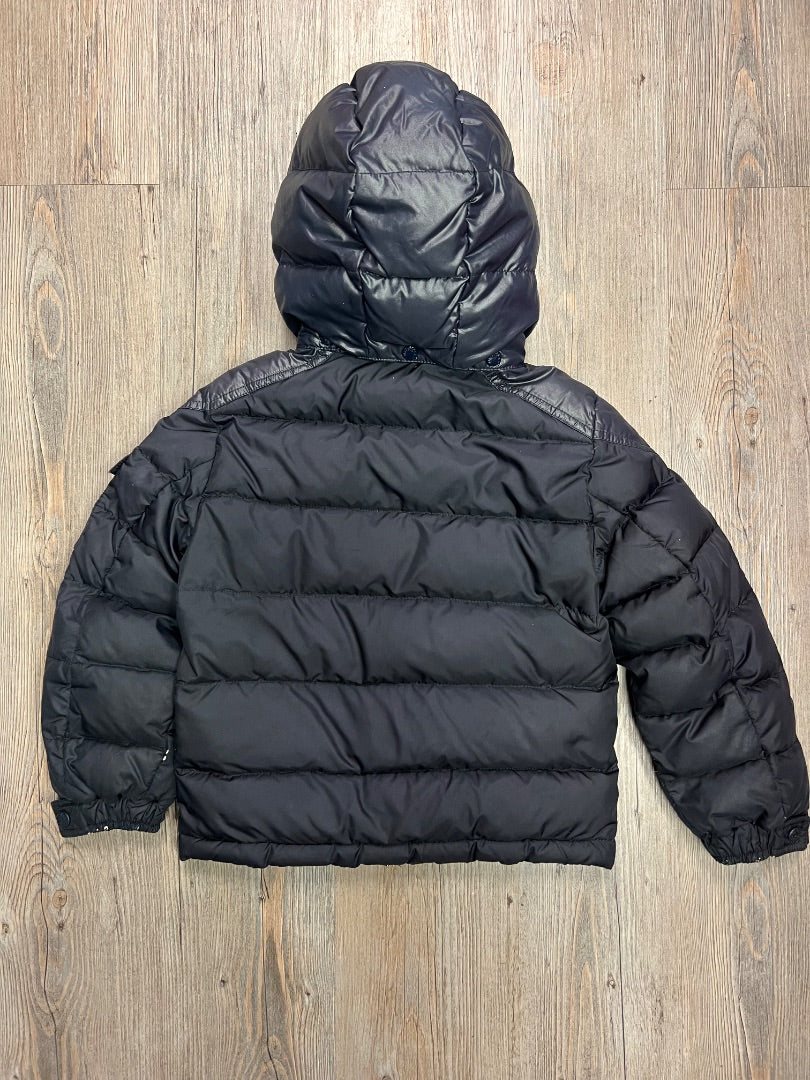 Navy Moncler Barin Down Hooded Winter Jacket, 4Y