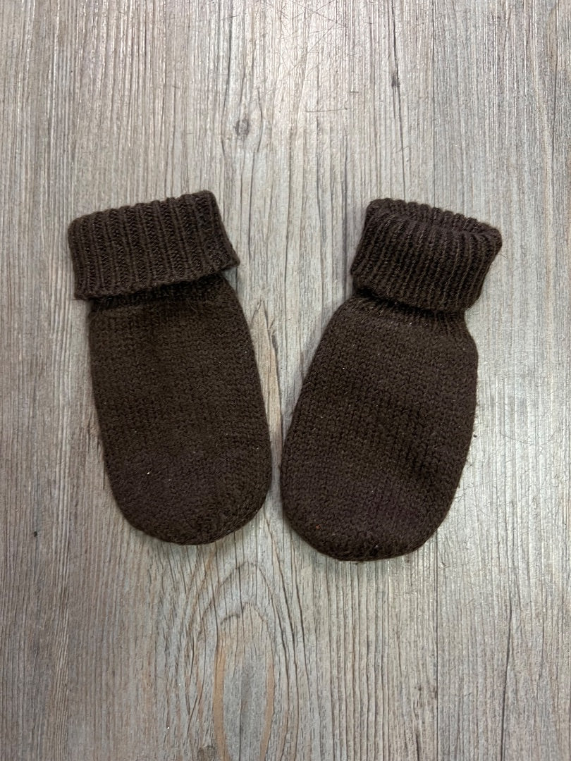 Brown Thinsulate Soft Thumbless Mittens, 0-12M