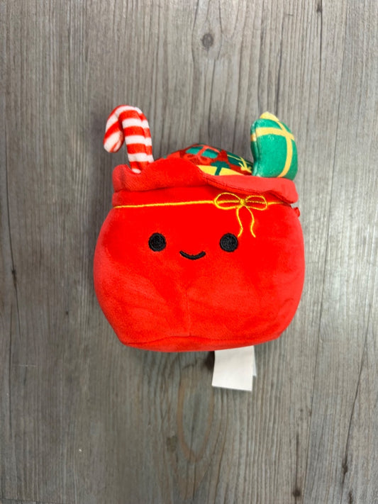 Red Squishmallows Santa Bag Stuffie, Small
