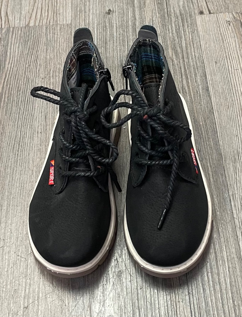 Black  Hightop Side Zip, 12Y