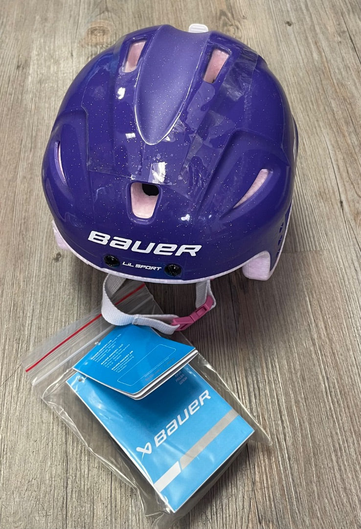 Purple Bauer Lil Sport Hockey Helmet, 48.5-54 cm