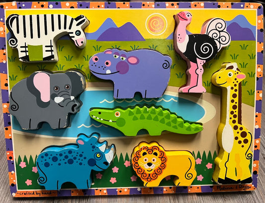 Multi Melissa & Doug Safari Animal Puzzle, 8 Pcs