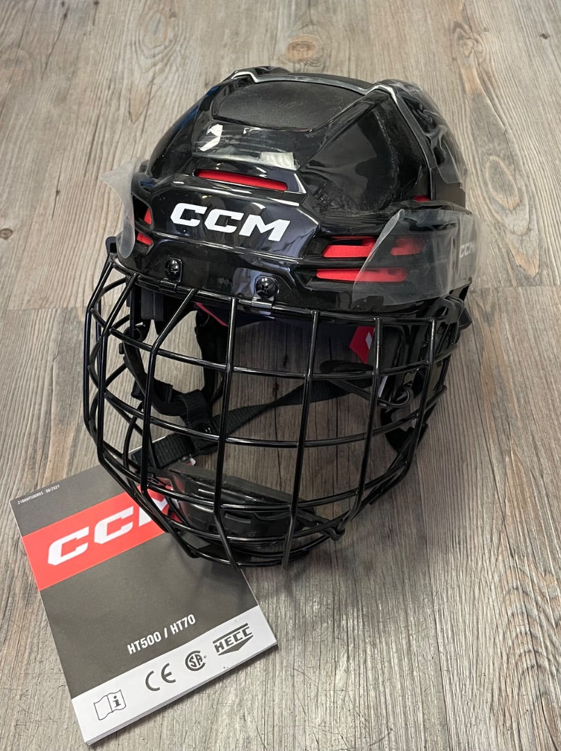 Black CCM Tracks 70 Hockey Helmet, 52.5-57 cm