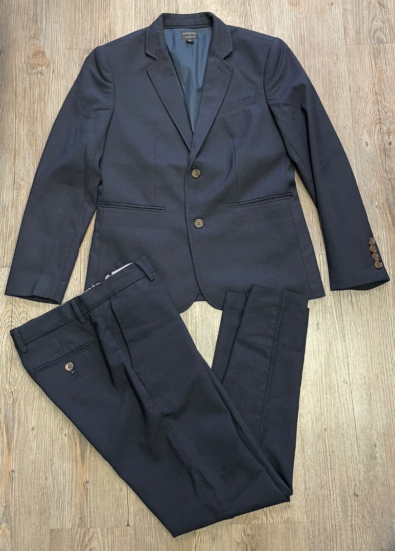 Navy Crewcuts 2 Pcs Wool Suit, 12Y