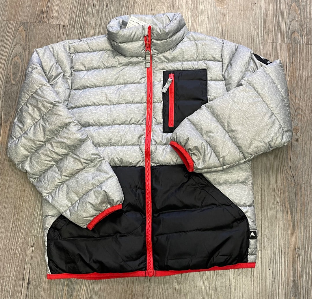 Grey/Red Piping Burton Down Puffer Jacket, 8Y