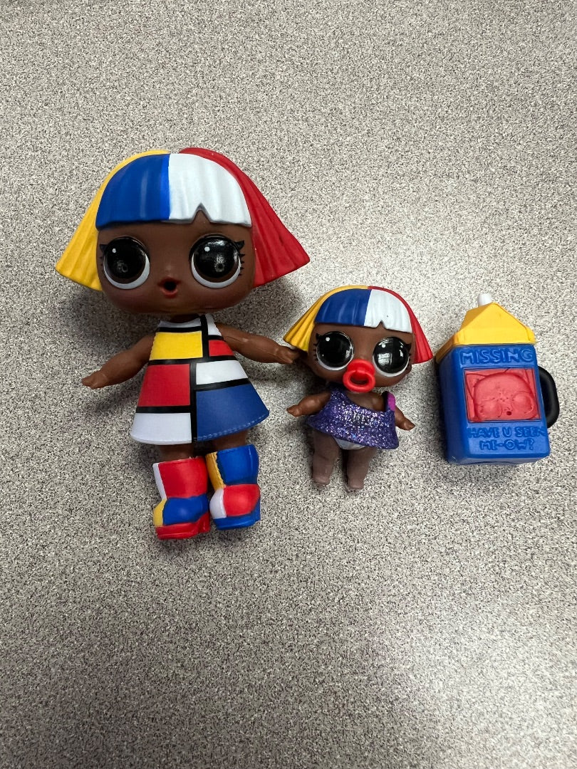 Blue/Red/Yellow LOL LOL Dolls, 3 pcs