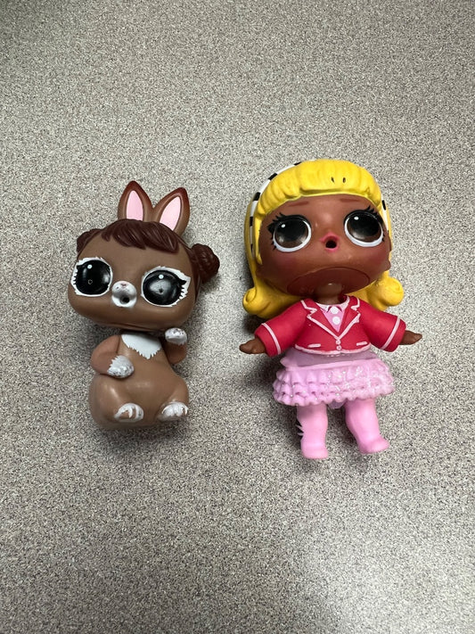 Pink/Brown LOL LOL Dolls, 2 pcs